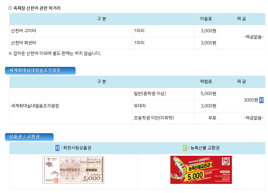 2025 화천 산천어축제 주차방법 산천어축제 예약방법