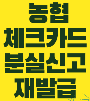 농협체크카드 분실신고