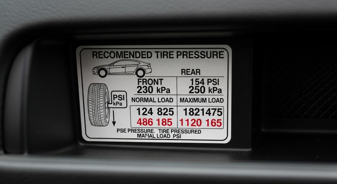 자동차 타이어 공기압 표시 읽는 법