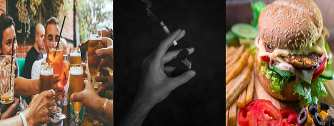 음주·흡연·패스트푸드 사진