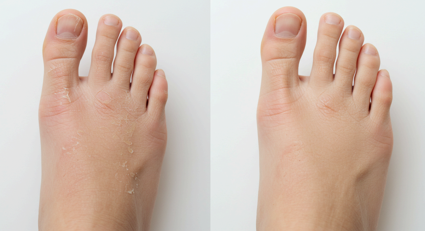 가려움이 동반된 껍질 벗겨짐 증상