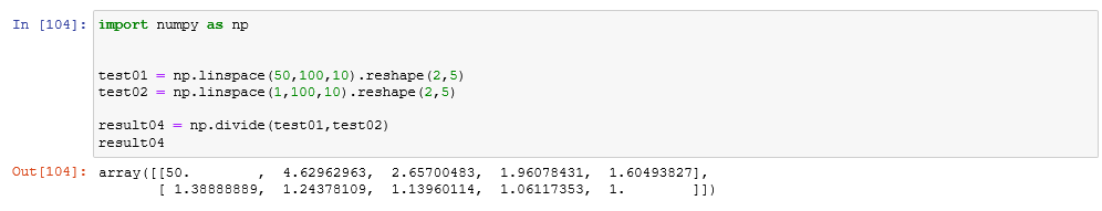 numpy 함수 구현 결과 사진