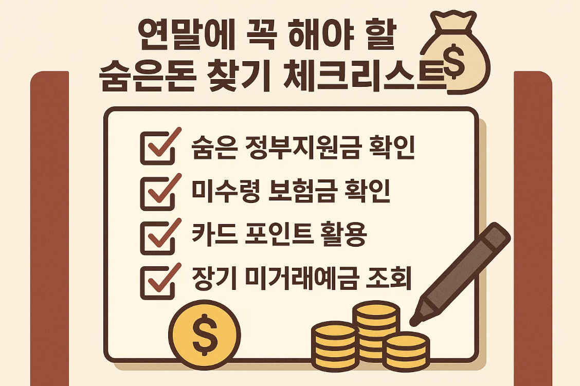 연말에 꼭 해야 할 숨은돈 찾기 체크리스트