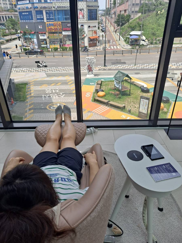 안마의자 바깥 풍경
