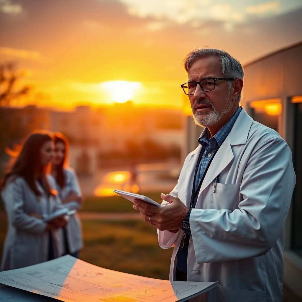 '골든아워'의 중요성을 시각적으로 보여주며, 외상 시스템 구축의 필요성과 교수님의 노력을 상징적으로 나타냅니다.