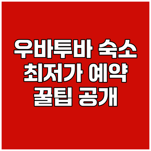 우바투바 숙소 예약 가이드 완벽 정복