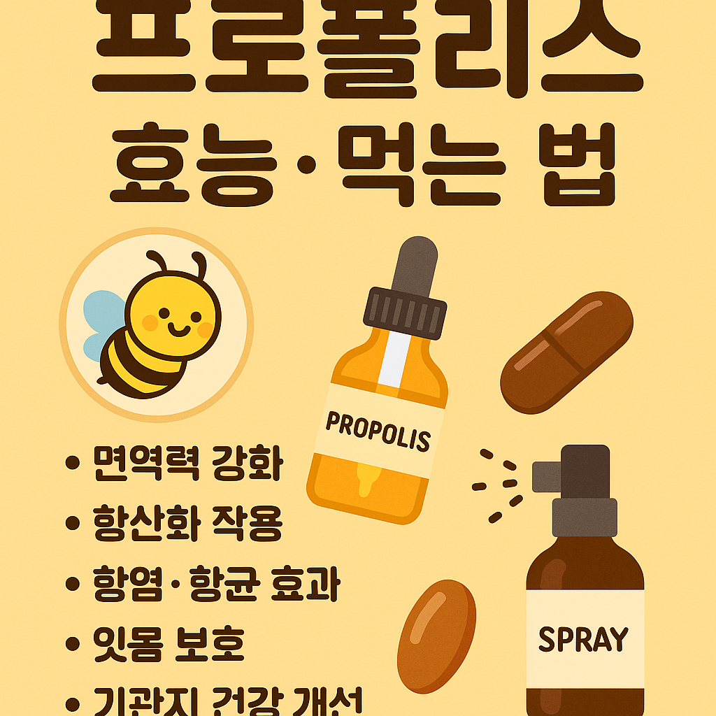 프로폴리스 효능 먹는 법