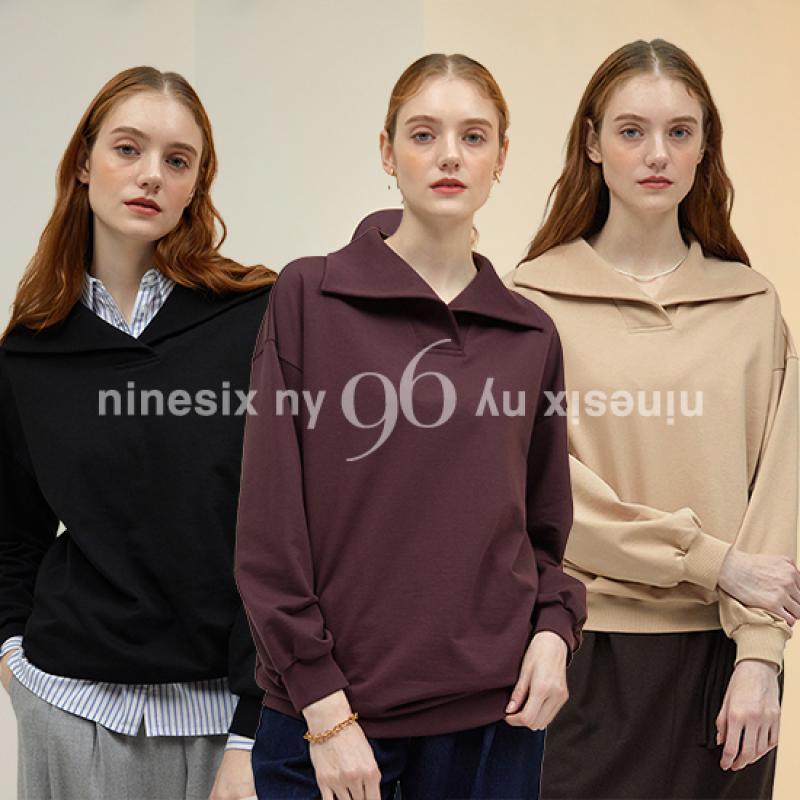 79 900원 나인식스뉴욕 코튼 카라 스웨트티 3종