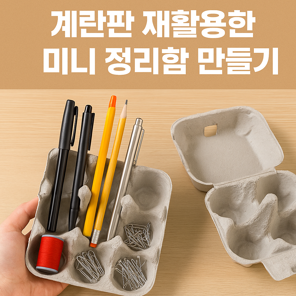 계란판 재활용한 미니정리함 만들기