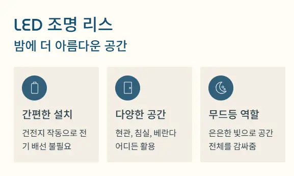 LED 조명 리스