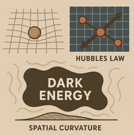 시공간 휘어짐과 우주 팽창 원리