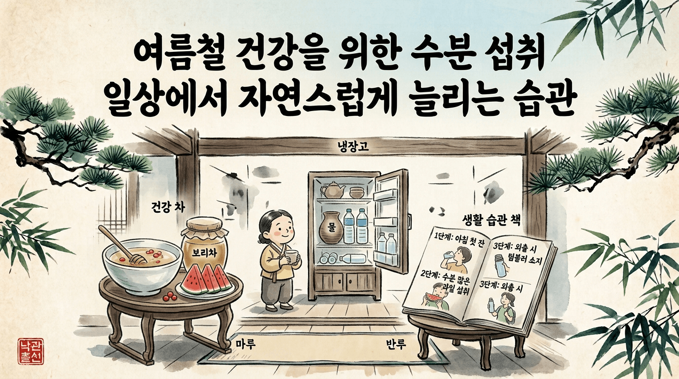 여름철 보충해야 할 수분 섭취 일상에서 자연스럽게 늘리는 습관