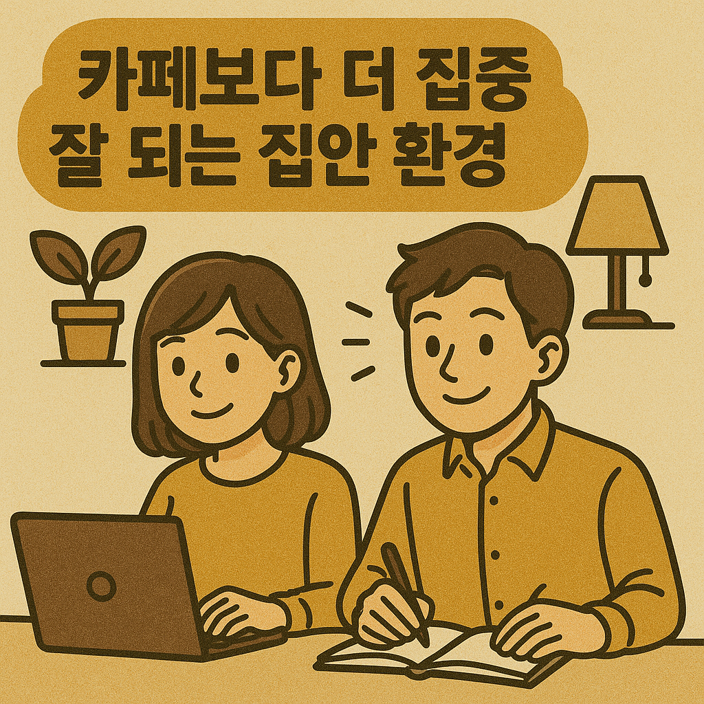 카페보다 더 집중 잘되는 집안 환경