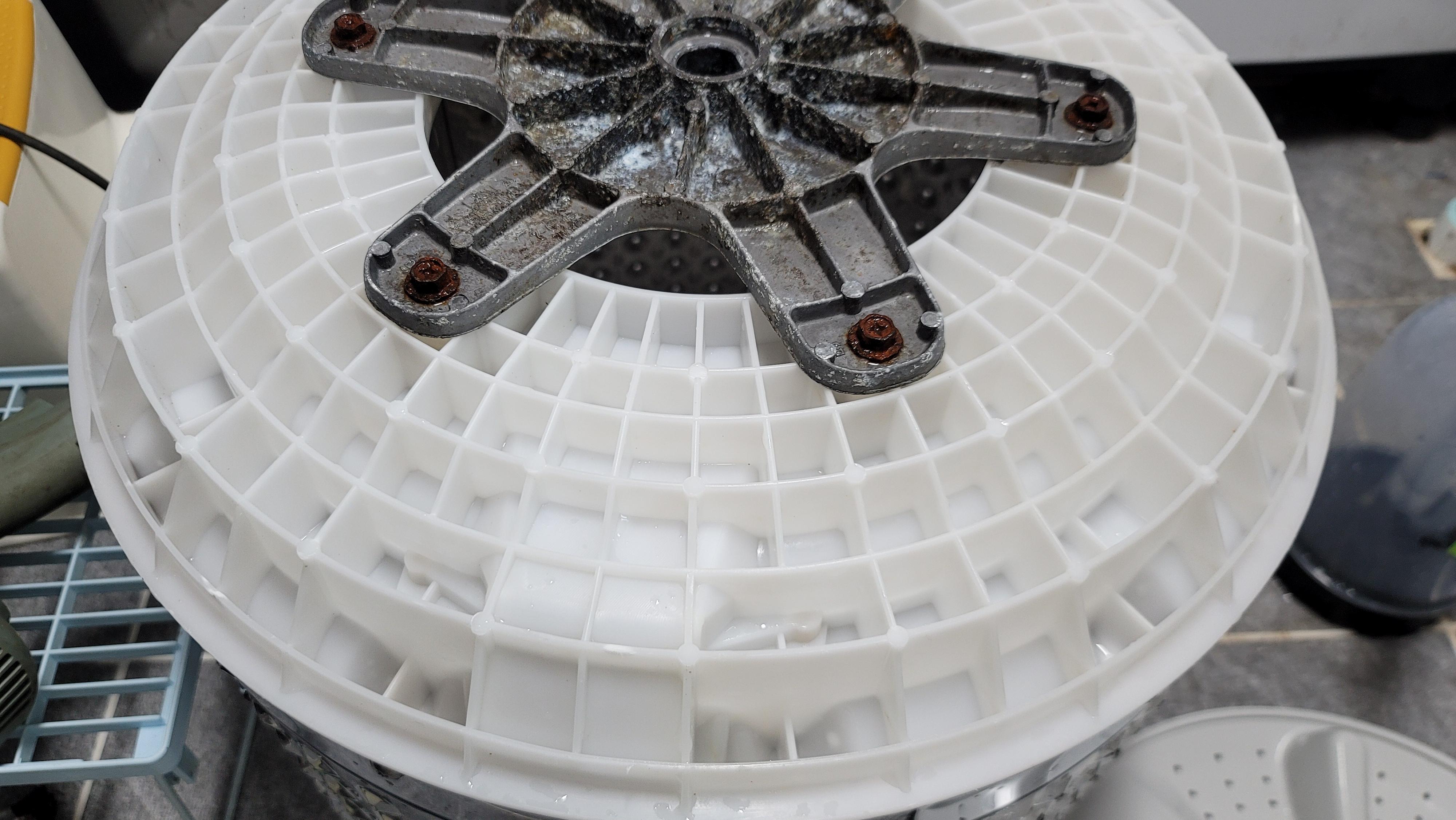 세탁기 바닥 청소 후