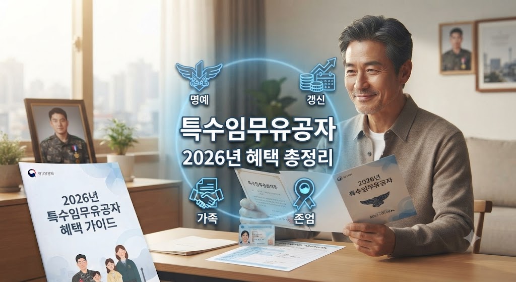 특수임무유공자 유족이 지원혜택을 살펴보는 모습