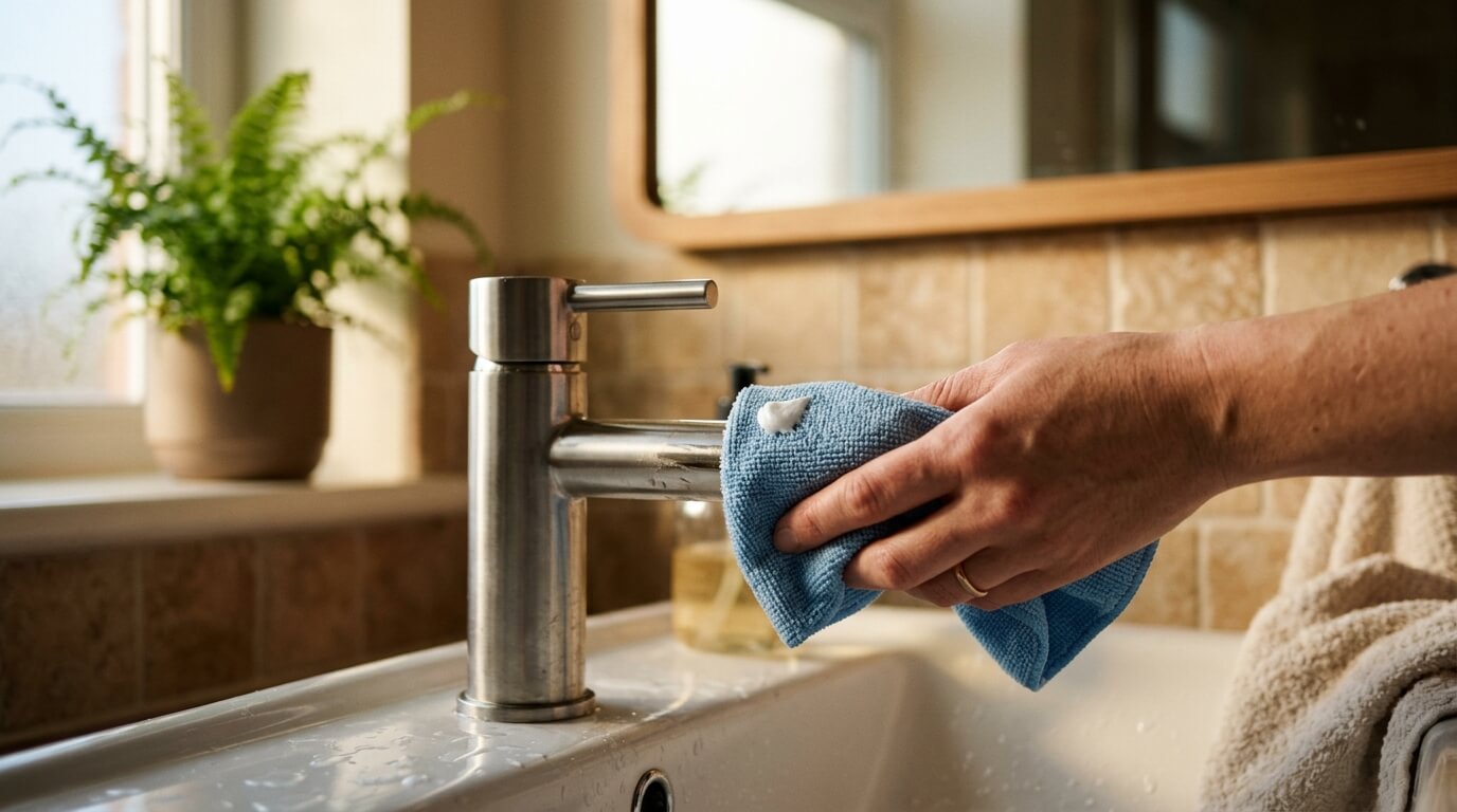 치약으로 수전 물때 제거하는 치약 청소 생활꿀팁