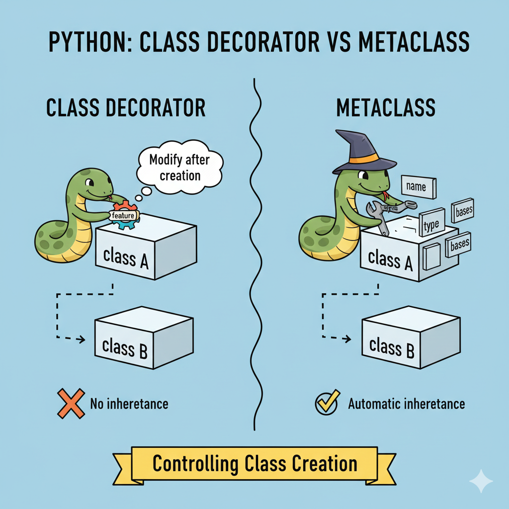 클래스 데코레이터(Class Decorators)와 메타클래스(Metaclasses)