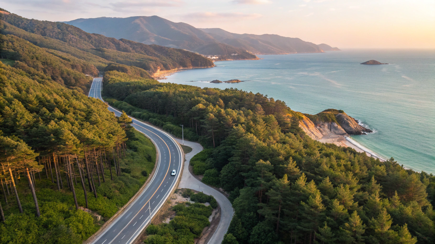 강원 해안도로 드라이브 3선 이미지 표현