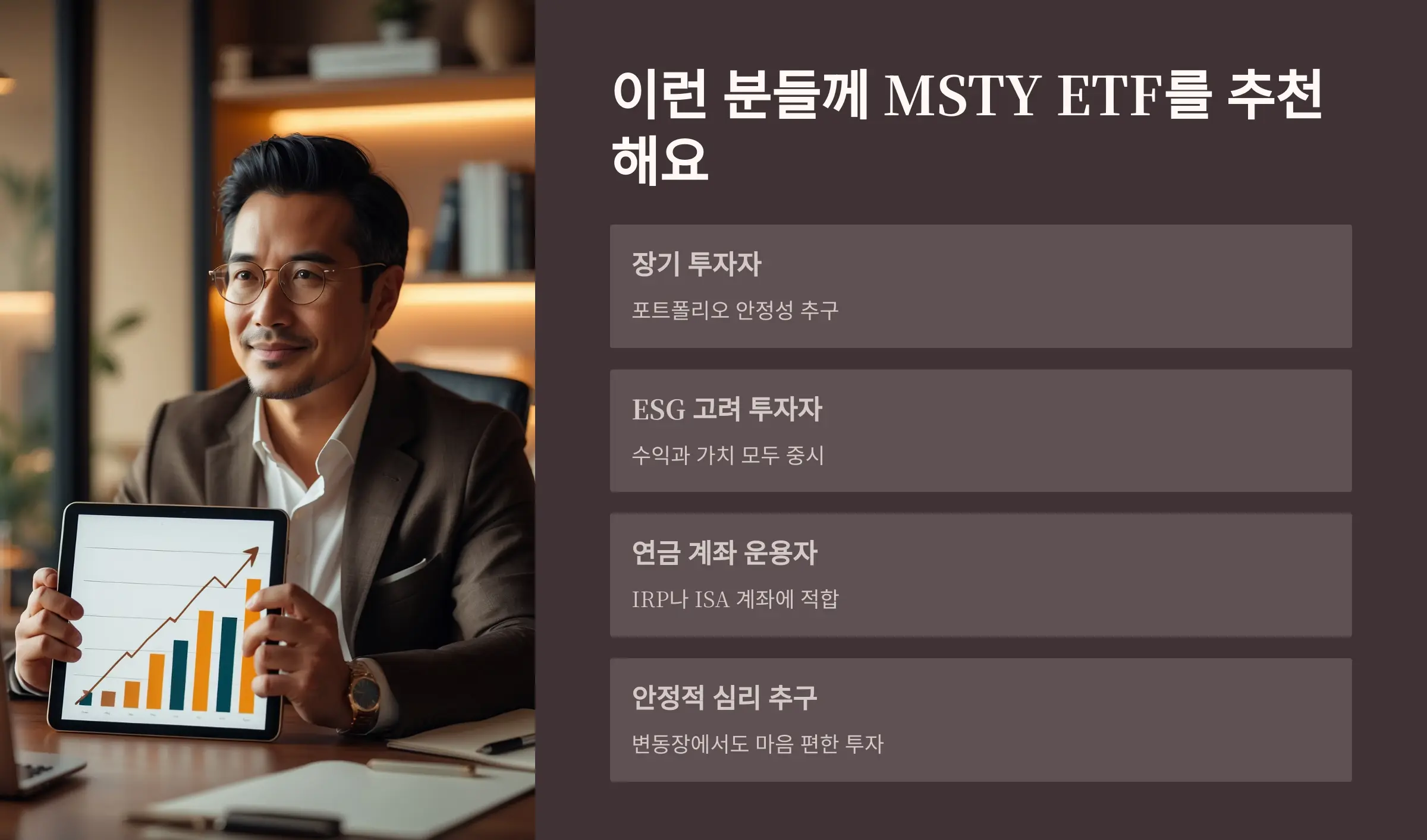 MSTY ETF 매수 추천 유형 인포그래픽