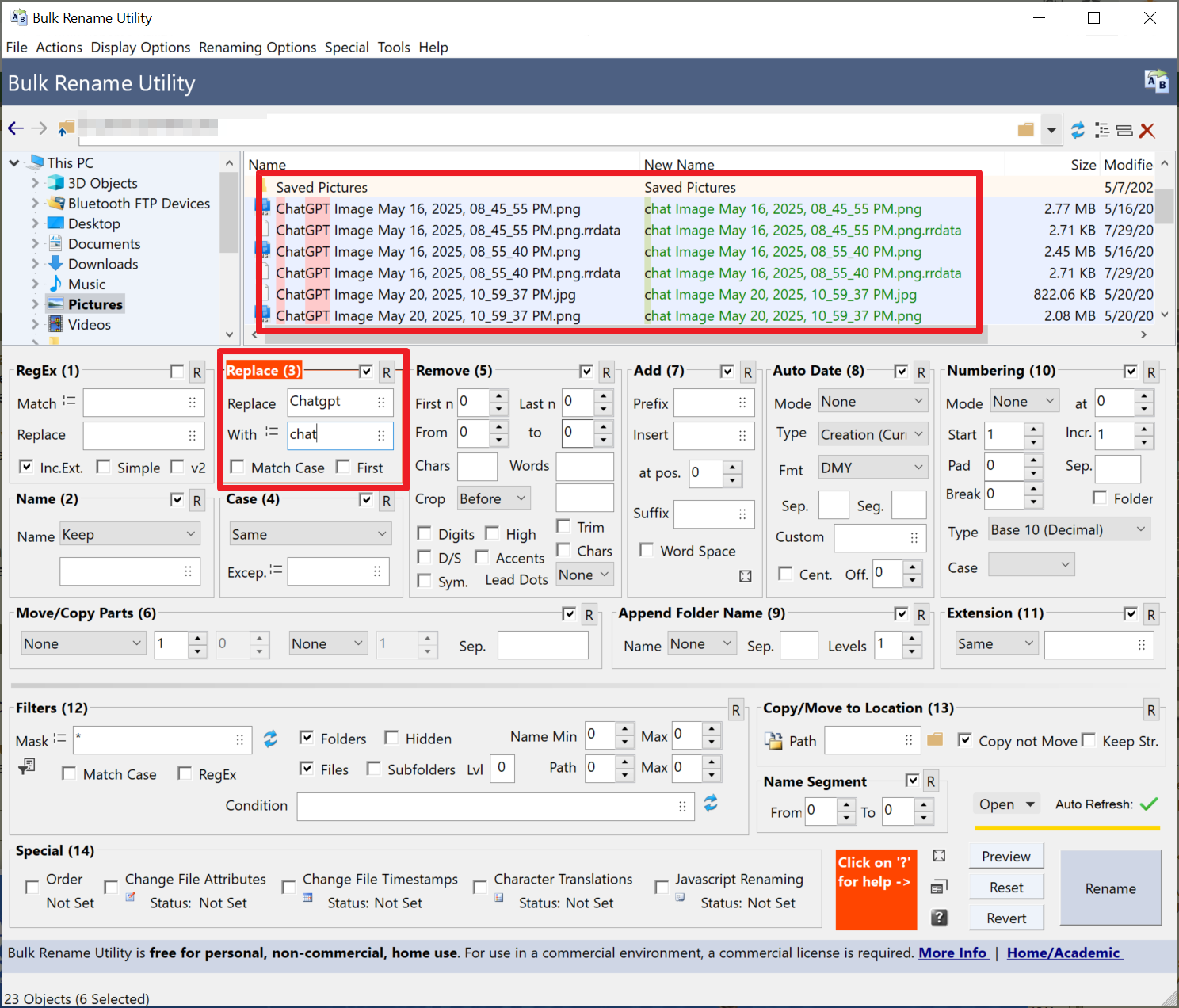 Bulk Rename Utility 사용법