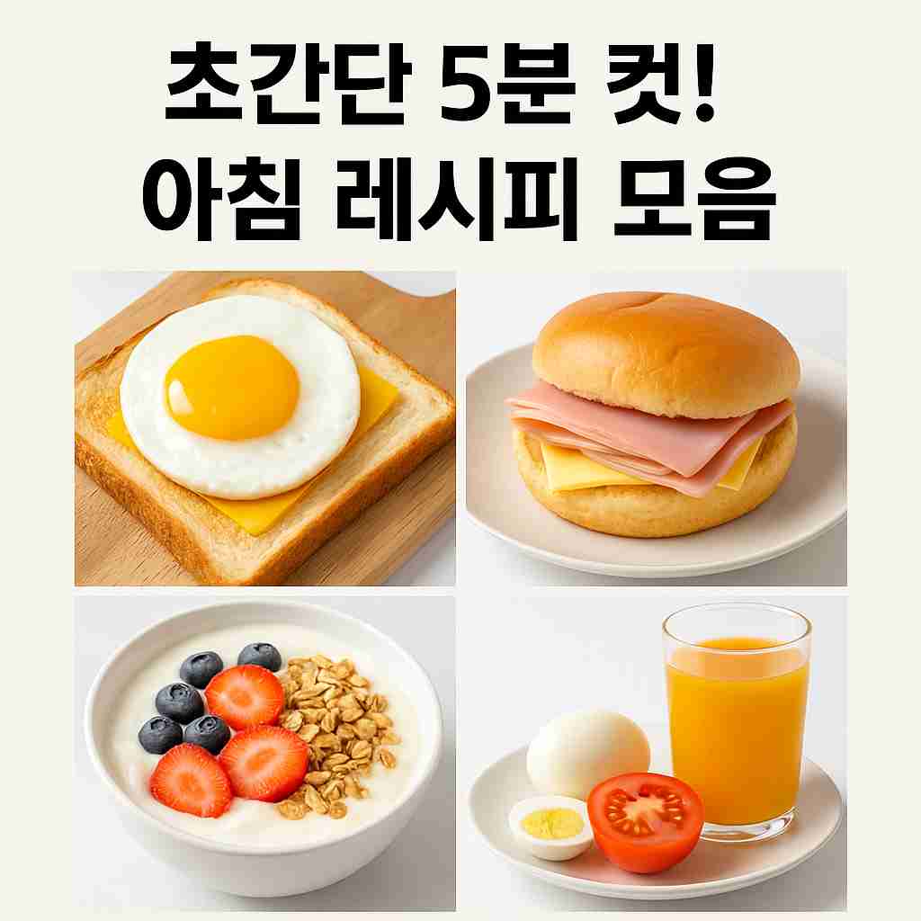 아침 레시피 모음