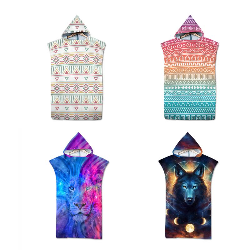 판초타월 비치 커버업 체형커버 판쵸 루즈빗 후드 타올 극세사 성인 가운 서핑판초