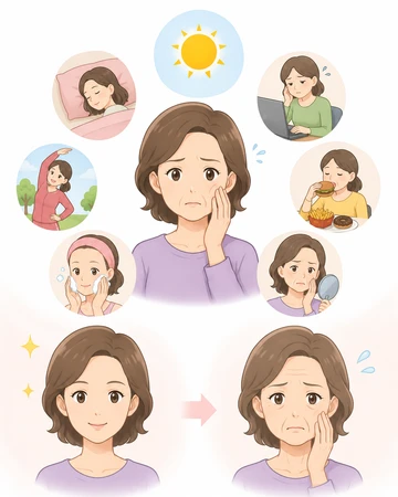 중년피부 변화 원인과 관리 방법2