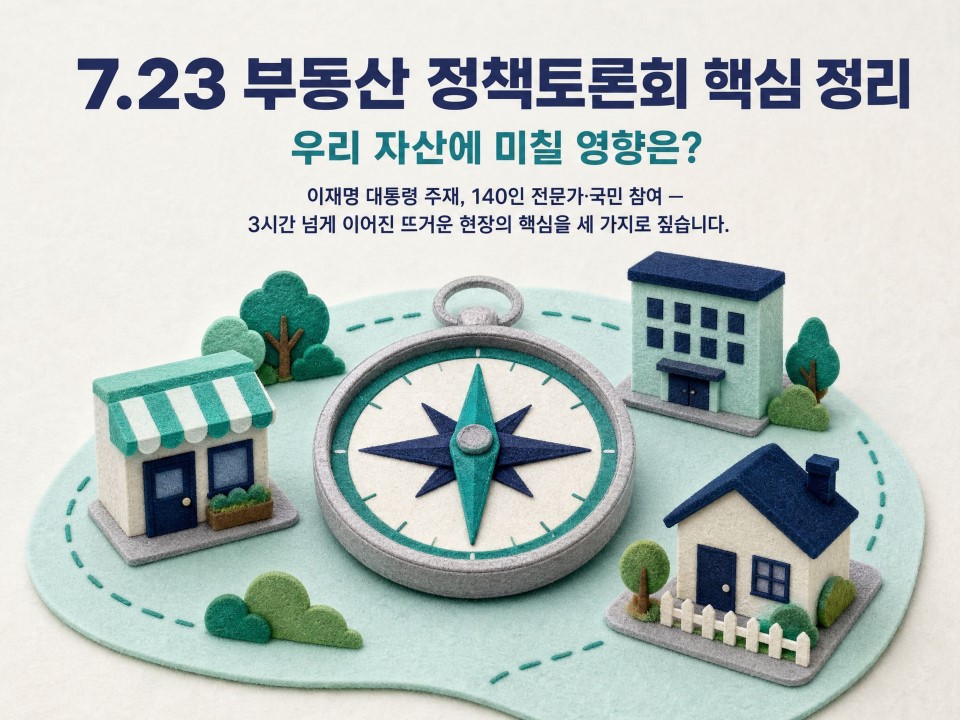 7.23 부동산 정책토론회 핵심 정리, 우리 자산에 미칠 영향은?
