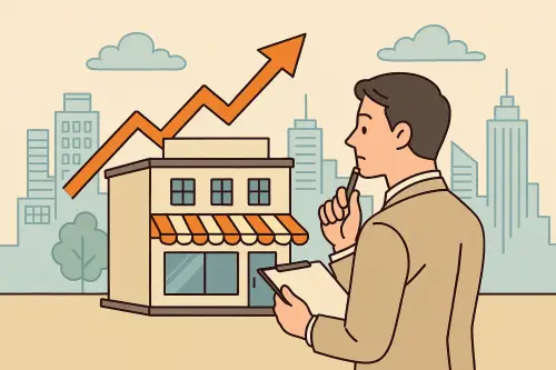 상가투자를 위해 입지를 분석하고 있는 투자자