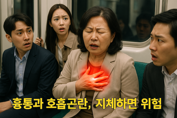 흉통과 호흠곤란 증세를 지체하면 위험한 심근경색