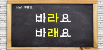 바래 바라 뜻 맞춤법 차이 맞는 표현은_4