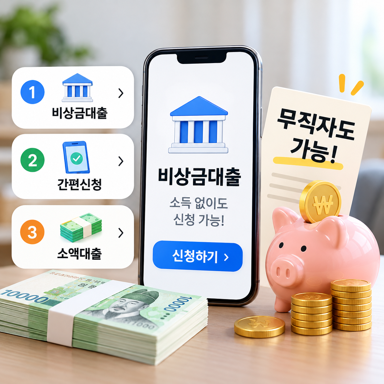 2026 무직자 소액대출 가능한 곳 3곳 소득 없어도 신청할 수 있는 비상금대출