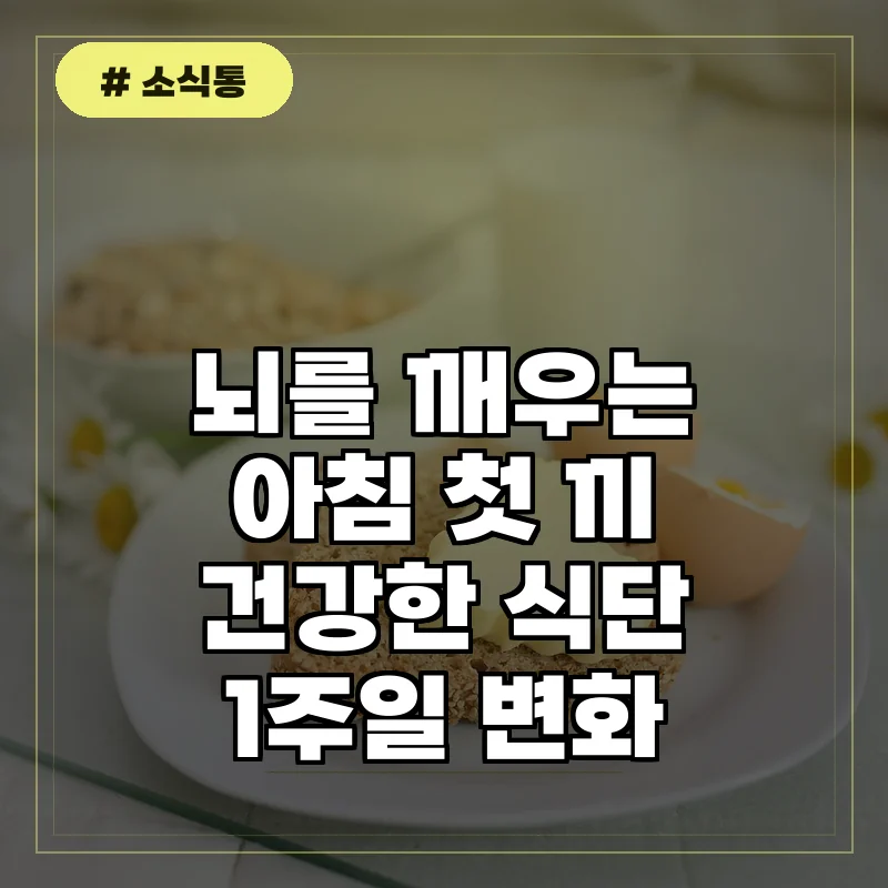 아침마다 머리 맑아지는 습관...뇌 건강식 먹고 1주일 뒤 몸의 변화