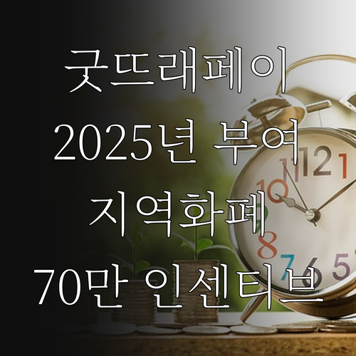 굿뜨래페이 2025 부여 지역화폐 최..