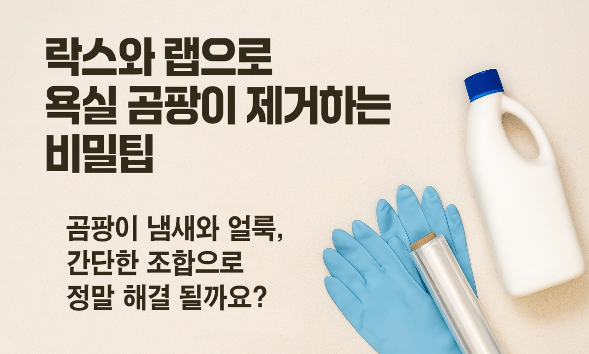 락스와 랩으로 욕실 곰팡이 제거하는 비밀 팁