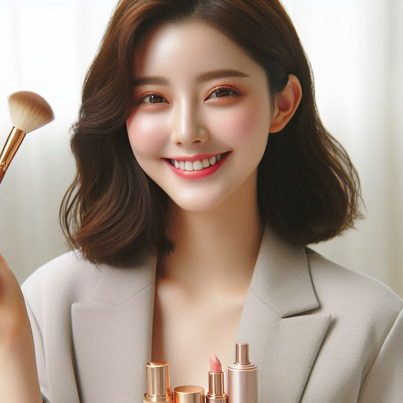 밝게 웃는 여자