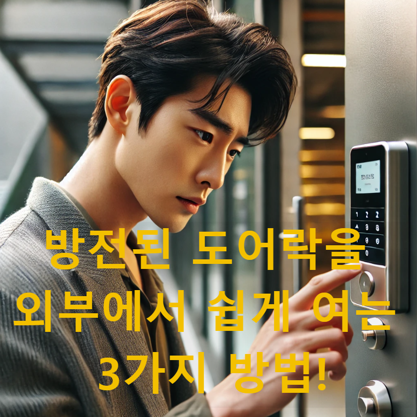 방전된 도어락을 외부에서 쉽게 여는 3가지 방법!