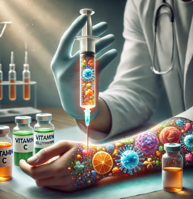 면역력 강화 주사의 시술 모습과 주요 성분