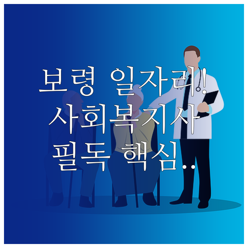 보령시 노인일자리 맞춤 상담과 사회복..