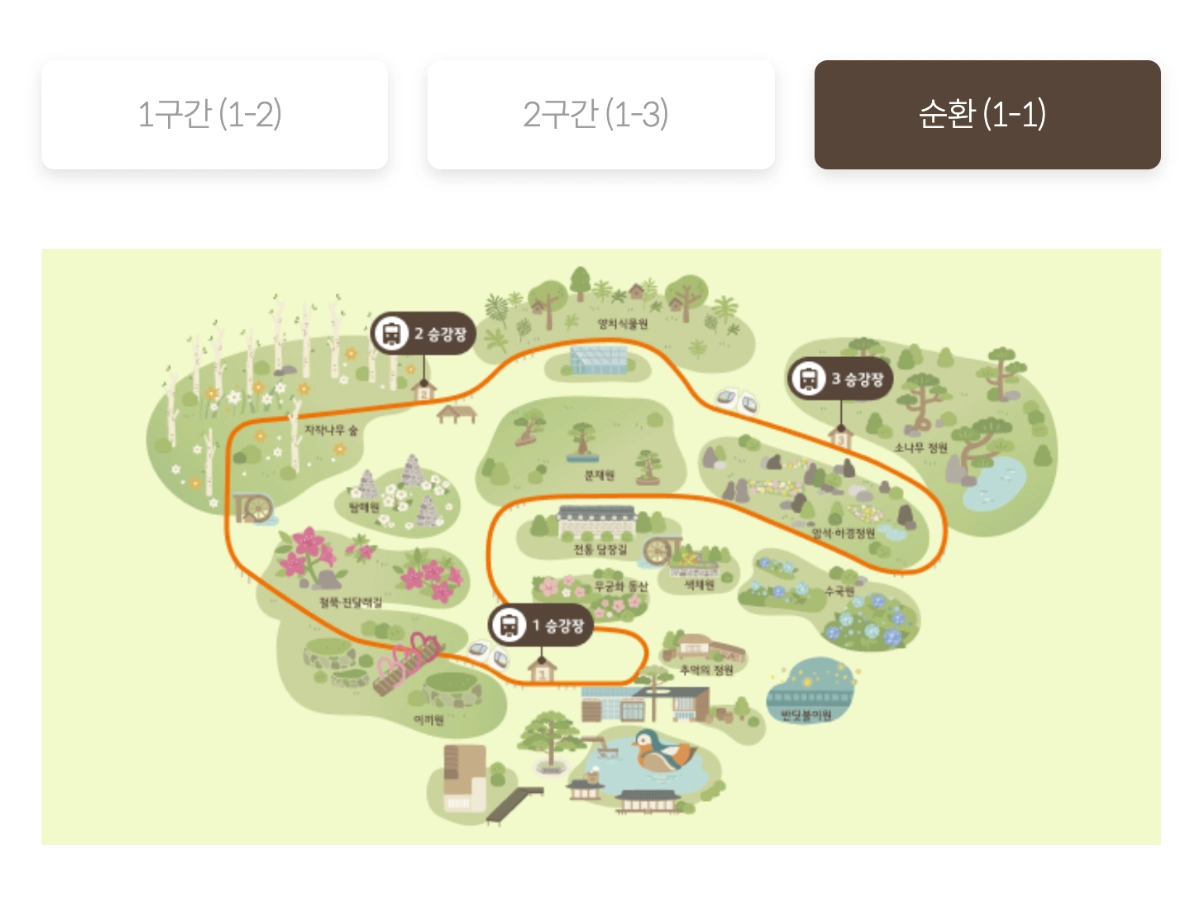 화담숲 모노레일 순환