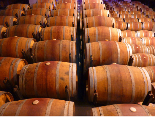 wine barrels
