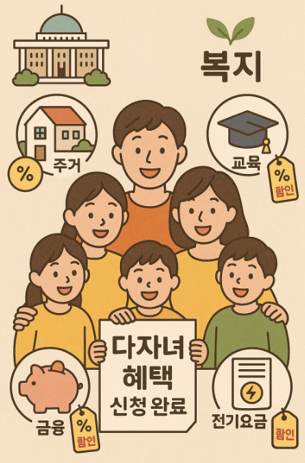 다자녀 가구 혜택 및 지원- 2자녀부터 지원하는 정부 지원 정책