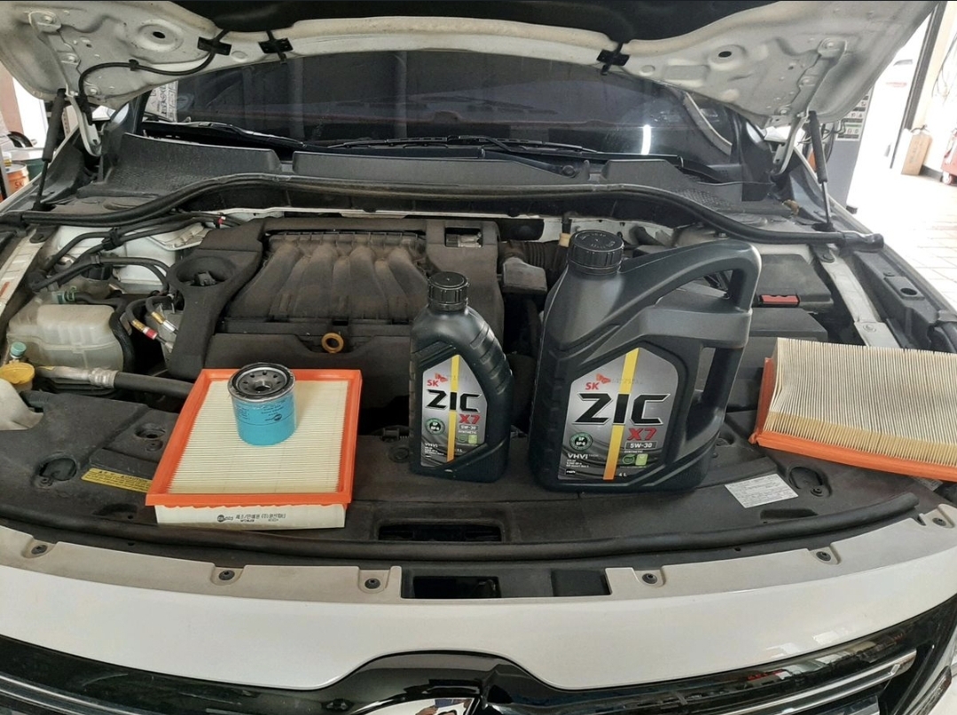 르노 sm7 2.0 lpe 모델 엔진오일 교체