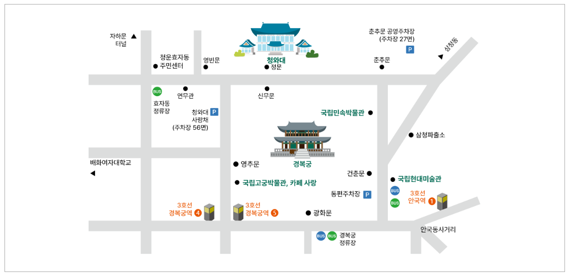 청와대 관람 가는 길: 대중교통 이용하기