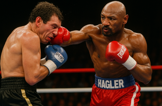 Marvin Hagler의 경기 장면