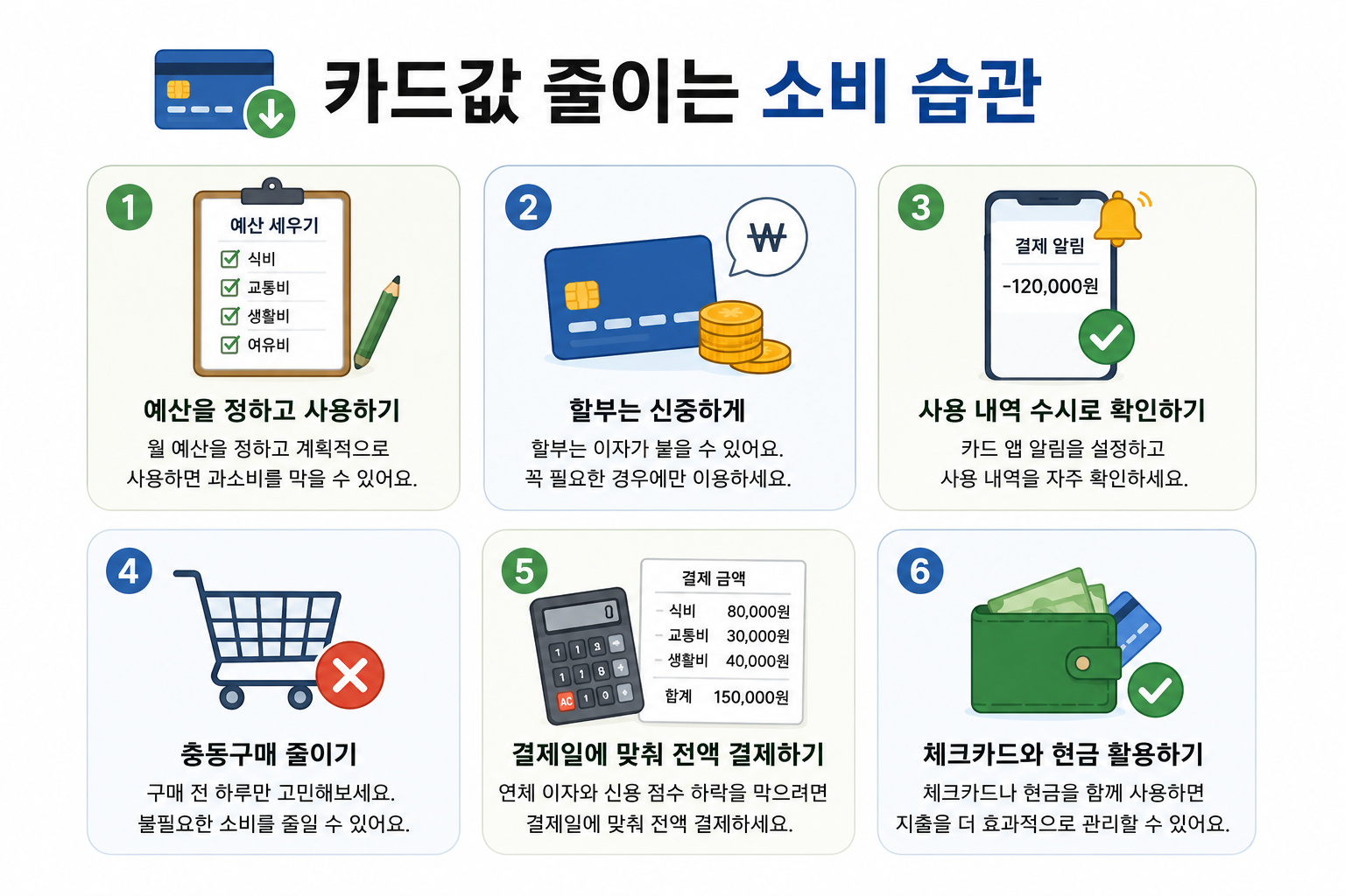 카드값 줄이는 소비 습관