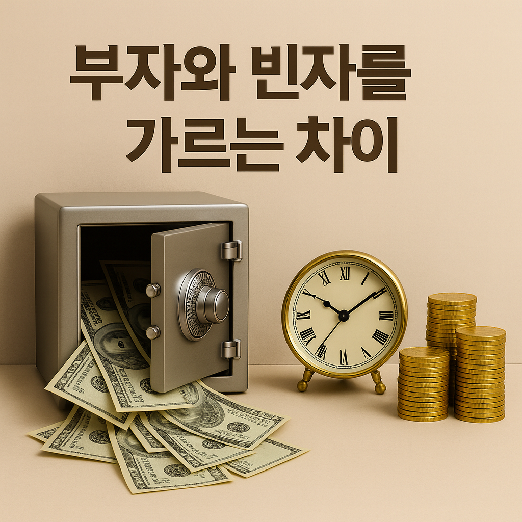 통화팽창과 시간이 자산 가격을 끌어올리는 모습을 상징하는 이미지