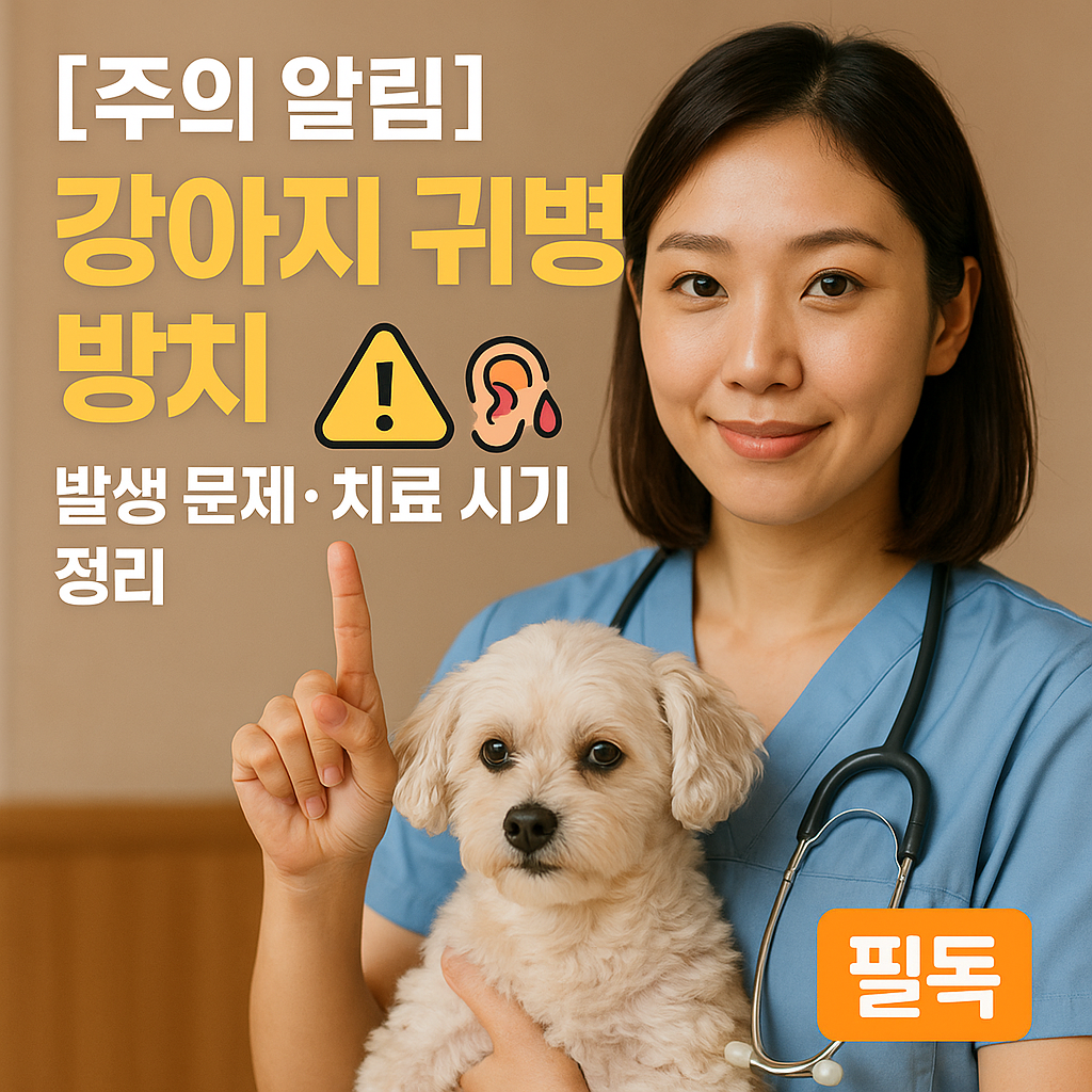 [주의 알림] 강아지 귀병 방치 ｜ 발생 문제·치료 시기 정리