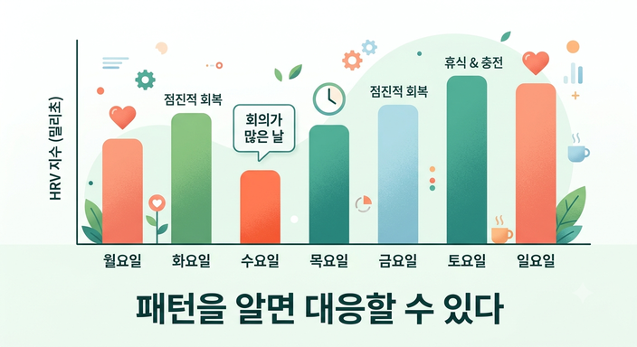 요일별 스트레스 패턴