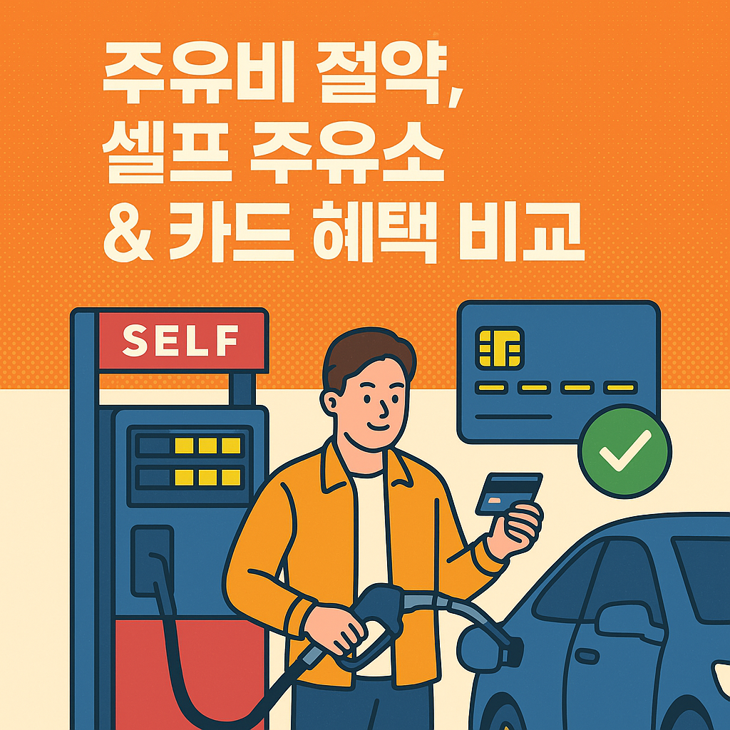 주유비 절약, 셀프 주유소 &amp; 카드 혜택 비교